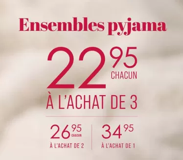 La Vie en Rose catalogue in Toronto | Ensembles pyjam 2295 chacun à l'achat de 3 | 2025-11-12T00:00:00.000Z - 2025-11-26T00:00:00.000Z