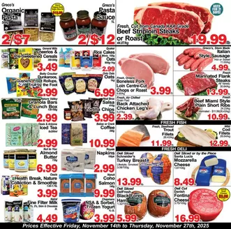 Greco's Fresh Markets catalogue in St. Catharines | Greco's Fresh Market Flyer November 14 to 27 | 2025-11-14T00:00:00.000Z - 2025-11-27T00:00:00.000Z