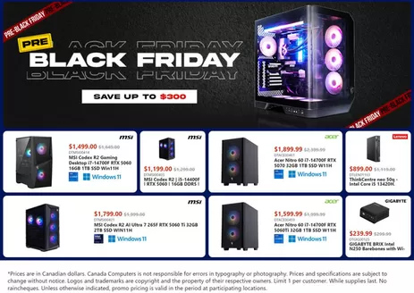 Canada Computers catalogue in Wynyard | Black friday  | 2025-11-19T00:00:00.000Z - 2025-11-20T00:00:00.000Z