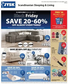 JYSK catalogue in Montreal | This week's offer Flyer | 2025-11-20T00:00:00.000Z - 2025-12-01T00:00:00.000Z