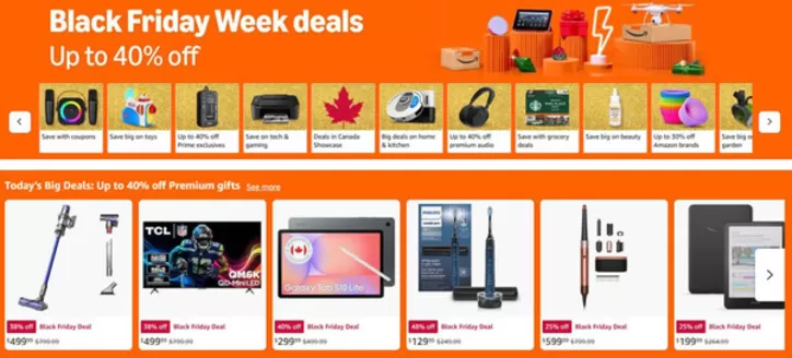 Amazon catalogue in Baie-Comeau | Black friday | 2025-11-26T00:00:00.000Z - 2025-12-01T00:00:00.000Z