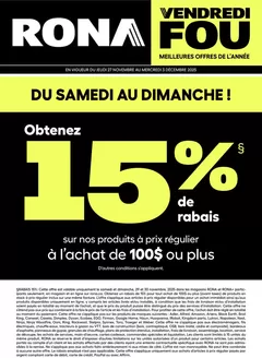 RONA catalogue in Walnut Grove | Offers for bargain hunters | 2025-11-27T00:00:00.000Z - 2025-12-03T00:00:00.000Z