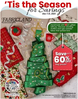 Fabricland catalogue in Saint John | Flyer | 2025-12-01T00:00:00.000Z - 2025-12-31T00:00:00.000Z