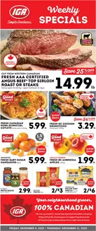 Market Place IGA catalogue in Windsor (Ontario) | Weekly specials | 2025-12-05T00:00:00.000Z - 2025-12-11T00:00:00.000Z
