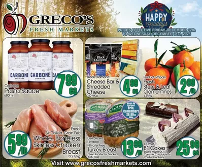 Greco's Fresh Markets catalogue in Montreal West | Greco's Fresh Market Flyer December 12 to 31 | 2025-12-12T00:00:00.000Z - 2025-12-31T00:00:00.000Z