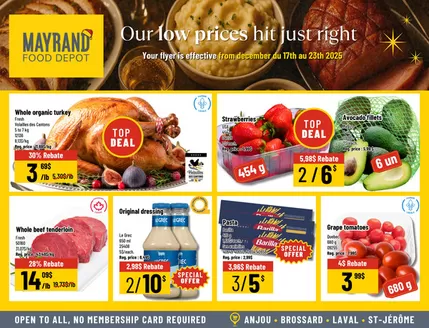 Mayrand catalogue in Mont-Saint-Hilaire | Mayrand flyer | 2025-12-17T00:00:00.000Z - 2025-12-23T00:00:00.000Z