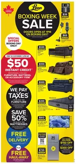 Leon's catalogue in Montreal | Top offers for smart savers | 2025-12-25T00:00:00.000Z - 2026-01-14T00:00:00.000Z