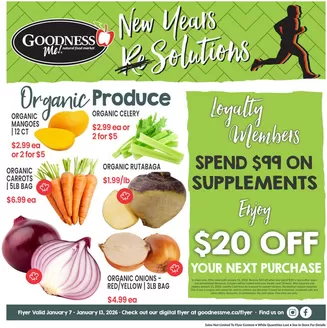 Goodness Me catalogue in Owen Sound | Weekly flyer  | 2026-01-09T00:00:00.000Z - 2026-01-13T00:00:00.000Z