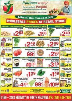 Fruiticana catalogue in Kelowna | Attractive special offers for everyone | 2026-01-16T00:00:00.000Z - 2026-01-22T00:00:00.000Z