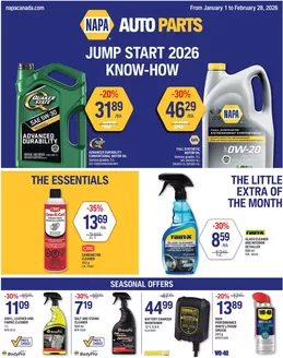 NAPA Auto Parts catalogue in Baie-Comeau | Jump start 2026 know-how | 2026-01-27T00:00:00.000Z - 2026-02-28T00:00:00.000Z