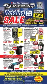 KMS Tools catalogue in Saint-Jérôme | KMS Tools February Flyer - Welding Sale | 2026-02-01T00:00:00.000Z - 2026-02-28T00:00:00.000Z