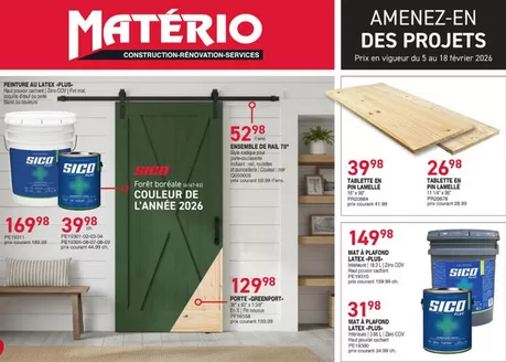Matério catalogue in Orillia | Amenez-en des projets | 2026-02-05T00:00:00.000Z - 2026-02-18T00:00:00.000Z