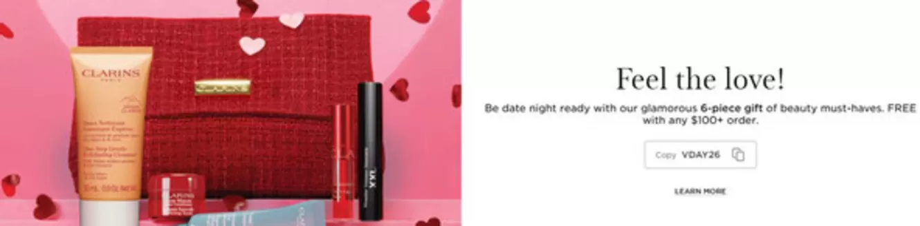 Clarins catalogue in Burk's Falls ON | Feel the love  | 2026-02-09T00:00:00.000Z - 2026-02-14T00:00:00.000Z