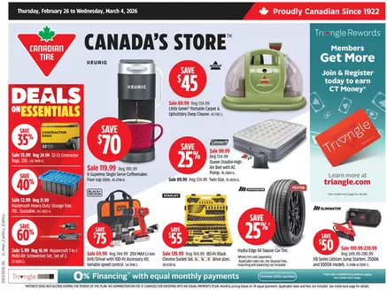 Canadian Tire catalogue in Quebec | Current bargains and offers | 2026-02-26T00:00:00.000Z - 2026-03-04T00:00:00.000Z