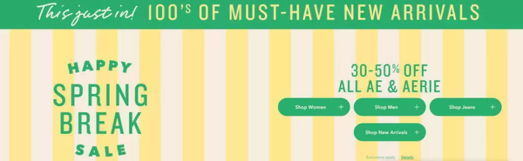 Aerie catalogue in St. John's | Happy spring break sale  | 2026-03-13T00:00:00.000Z - 2026-04-05T00:00:00.000Z