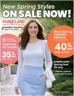 Fabricland catalogue in Churchbridge | West Flyer | 2026-04-04T00:00:00.000Z - 2026-04-30T00:00:00.000Z