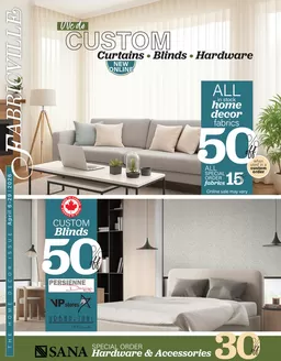 Fabricville catalogue in Moncton | All in stock decor fabrics 50% off  | 2026-04-09T00:00:00.000Z - 2026-04-29T00:00:00.000Z
