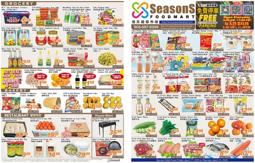 Seasons foodmart catalogue in Halifax | Weekly specials  | 2026-04-17T00:00:00.000Z - 2026-04-23T00:00:00.000Z