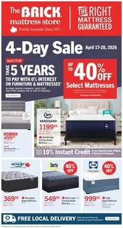 The Brick catalogue | Brick Mattress Store | 2026-04-17T00:00:00.000Z - 2026-04-29T00:00:00.000Z