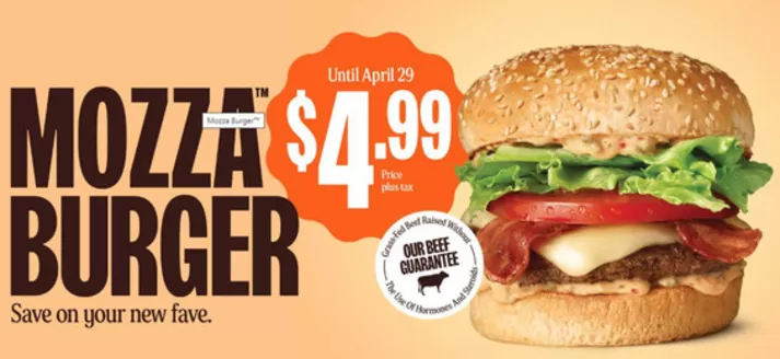 A&W catalogue in Woodstock | Mozza burger  | 2026-04-28T00:00:00.000Z - 2026-05-12T00:00:00.000Z