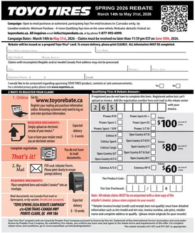 OK Tire catalogue | Spring 2026 rebate | 2026-05-06T00:00:00.000Z - 2026-05-31T00:00:00.000Z