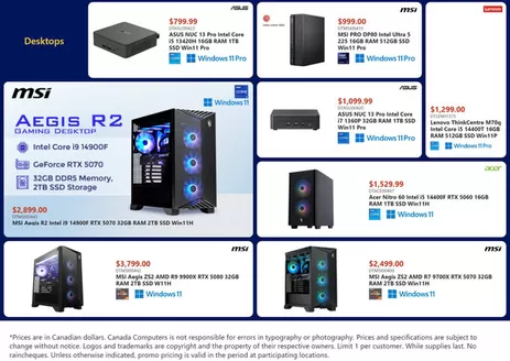 Canada Computers catalogue in Windsor NS | Weekly flyer | 2026-05-12T00:00:00.000Z - 2026-05-14T00:00:00.000Z
