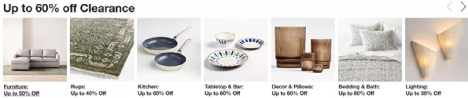 Crate & Barrel catalogue | Up to 60% off Clearance | 2026-06-05T00:00:00.000Z - 2026-06-21T00:00:00.000Z
