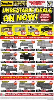 Surplus Furniture catalogue | Hurry in For Best Selection! Quantities Are Limited! | 2026-06-18T00:00:00.000Z - 2026-06-28T00:00:00.000Z