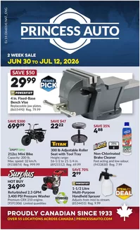 Princess Auto catalogue in St. John's | National Sale | 2026-06-30T00:00:00.000Z - 2026-07-12T00:00:00.000Z