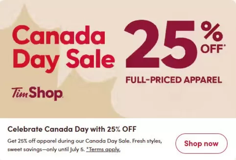 Tim Hortons catalogue in Bolton | Canada day sale  | 2026-06-29T00:00:00.000Z - 2026-07-05T00:00:00.000Z