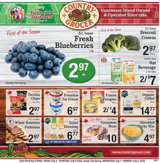 Country Grocer catalogue | Great offer for all customers | 2026-07-01T00:00:00.000Z - 2026-07-09T00:00:00.000Z