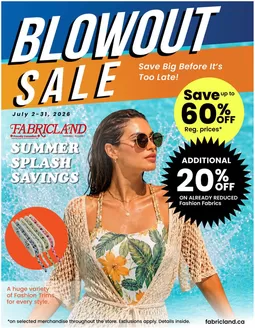 Fabricland catalogue in Bridgetown | Flyer | 2026-07-02T00:00:00.000Z - 2026-07-31T00:00:00.000Z
