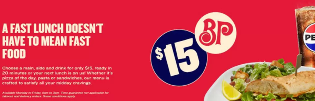 Boston Pizza catalogue | Meal deals 15 $ | 2026-07-06T00:00:00.000Z - 2026-07-20T00:00:00.000Z