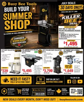 Busy Bee Tools catalogue | Killer bee deal | 2026-07-07T00:00:00.000Z - 2026-07-31T00:00:00.000Z