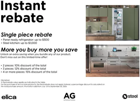 Goemans Appliances catalogue | Instant rebate | 2026-07-07T00:00:00.000Z - 2026-09-30T00:00:00.000Z