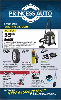 Princess Auto catalogue in Charlottetown (Prince Edward Island) | Current bargains and offers | 2026-07-14T00:00:00.000Z - 2026-07-26T00:00:00.000Z