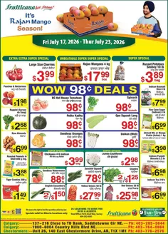 Fruiticana catalogue in Winnipeg | Current special promotions | 2026-07-17T00:00:00.000Z - 2026-07-23T00:00:00.000Z