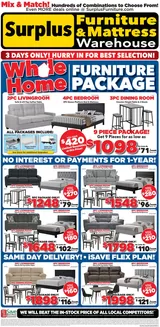 Surplus Furniture catalogue | Surplus Furniture & Mattress Warehouse flyer | 2026-07-27T00:00:00.000Z - 2026-08-02T00:00:00.000Z