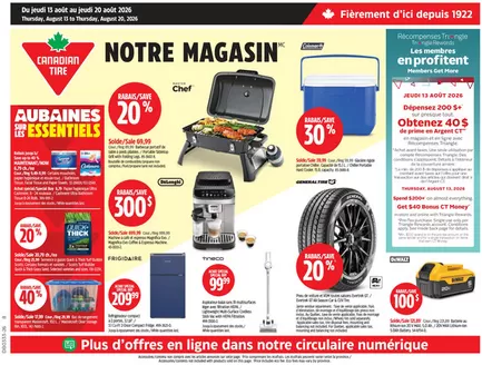 Canadian Tire catalogue in Shawville QC | Exclusive deals and bargains | 2026-08-13T00:00:00.000Z - 2026-08-20T00:00:00.000Z