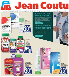Jean Coutu catalogue | Our best offers for you | 2026-08-27T00:00:00.000Z - 2026-09-09T00:00:00.000Z