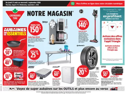 Canadian Tire catalogue in Lac-Delage | Current bargains and offers | 2026-08-27T00:00:00.000Z - 2026-09-02T00:00:00.000Z