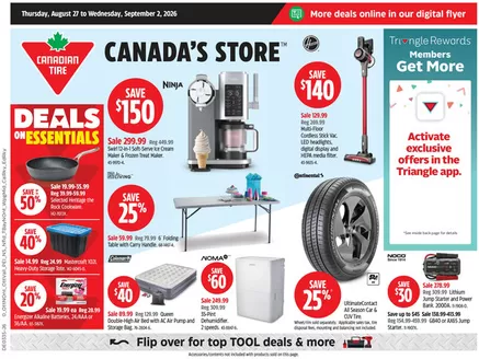 Canadian Tire catalogue in Stephenville Crossing | Top deals for all customers | 2026-08-27T00:00:00.000Z - 2026-09-02T00:00:00.000Z
