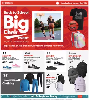 Sport Chek catalogue | Back to school | 2026-08-31T00:00:00.000Z - 2026-09-09T00:00:00.000Z