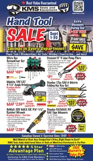 KMS Tools catalogue in Laval | KMS Tools September Hand Tool Sale | 2026-09-01T00:00:00.000Z - 2026-09-30T00:00:00.000Z