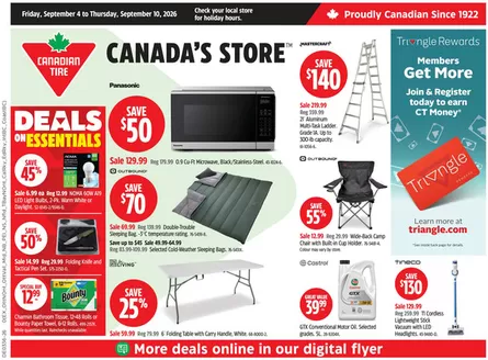 Canadian Tire catalogue in Gorrie ON | Exclusive deals for our customers | 2026-09-04T00:00:00.000Z - 2026-09-10T00:00:00.000Z