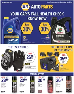 NAPA Auto Parts catalogue | Your car's fall health check know-how | 2026-09-02T00:00:00.000Z - 2026-09-30T00:00:00.000Z