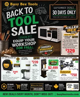 Busy Bee Tools catalogue | Back to tool sale | 2026-09-02T00:00:00.000Z - 2026-09-30T00:00:00.000Z