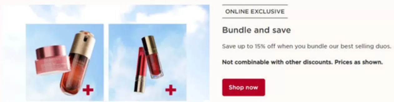 Clarins catalogue in Weyburn | Save up to 15 % off  | 2026-09-09T00:00:00.000Z - 2026-09-27T00:00:00.000Z
