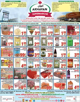 Akhavan catalogue | Spéciaux en vigueur du mercredi 9 septembre au mardi 15 septembre 2026 | 2026-09-10T00:00:00.000Z - 2026-09-15T00:00:00.000Z