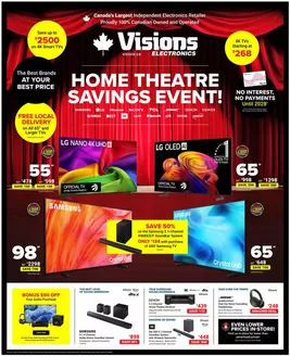 Visions Electronics catalogue | Home theatre savings event! | 2026-09-11T00:00:00.000Z - 2026-09-17T00:00:00.000Z
